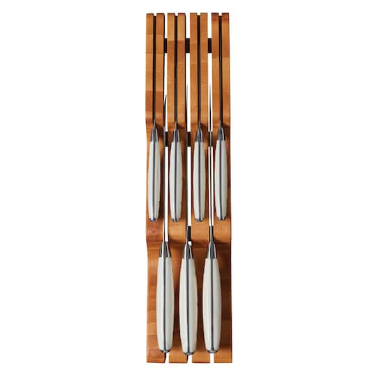 Sabatier 7-Slot Bamboo In-Drawer Knife Organizer